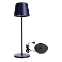 Tafellamp op batterijen BUNDLE CANIS set van 1, met lader IP65, mat, kobaltblauw dimbaar