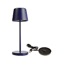 Tafellamp op batterijen BUNDLE CANIS MINI set van 1, met lader IP65, mat, kobaltblauw dimbaar