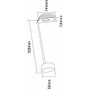  Display-armatuur ATIS II  IP55, donkergrijs, helder, transparant dimbaar