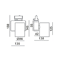 Deko-Light 3-fase spot NIHAL incl. 3-fase adapter IP20, zilver dimbaar
