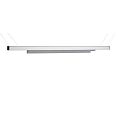 3-fase armatuur LINEAR 100 II stijf, spanningsconstante, met adapter IP20, mat, melkachtig, zilver 