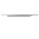 3-fase armatuur LINEAR 100 II stijf, spanningsconstante, met adapter IP20, mat, melkachtig, zilver 