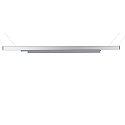 3-fase armatuur LINEAR 100 II stijf, spanningsconstante, met adapter IP20, mat, melkachtig, zilver 