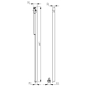 3-fase armatuur LINEAR 100 II stijf, spanningsconstante, met adapter IP20, mat, melkachtig, zilver 