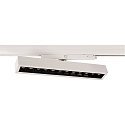 3-fase spot ALNITAK roteerbaar, spanningsconstante, kantelbaar, met lensoptiek IP20, helder, transparant, wit 