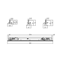 3-fase armatuur LINEAR PRO TILT draaibaar, UGR < 19, schakelbaar, multipower IP20, zwart 