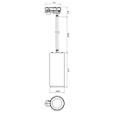 1-fase pendelarmatuur LUCEA DTW Dim-To-Warm IP20, wit dimbaar
