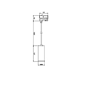 3-fase pendelarmatuur LUCEA DTW Dim-To-Warm IP20, gitzwart dimbaar