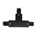 Accessories for 3-phase track system D LINE - T-coupler right-right-left with change mechanism, 220-240V AC, black
