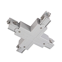 Accessories for 3-phase track system D LINE - X-coupler left-left-right-right, 220-240V AC / 50-60Hz, grey