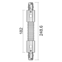 Deko-Light Accessories for 3-phase track system D LINE - flex coupler left-right, 220-240V AC / 50-60Hz, white