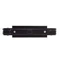 Deko-Light Accessories for 3-phase track system D LINE - electrical straight coupler with feed option left-right, black