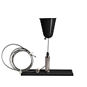 Accessories for 3-phase track system D LINE - rope suspension bracket with ceiling canopy, adjustable, max. 150cm, black