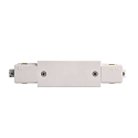 Deko-Light 1-phase straight connector D ONE with feed-in option, left-right, white