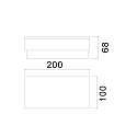 Deko-Light Vloerinbouwarmatuur TABIT 100x200 toegankelijk, schakelbaar IP67, grijs, transparant 