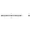 Deko-Light Armatuur voor vochtige ruimten TRI PROOF BASIC MOTION HF - 1210MM met sensor, slagvast, schakelbaar IP65, grijs 