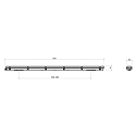 Deko-Light Armatuur voor vochtige ruimten TRI PROOF BASIC MOTION HF - 1510MM met sensor, slagvast, schakelbaar IP65, grijs 