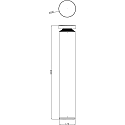 Deko-Light Lichtpaal FARO 100 met lensoptiek, bekabeld IP65, donkergrijs dimbaar