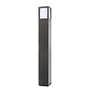 bollard lamp FACADO II 650MM OPAL square E27 IP65, dark grey, mat dimmable