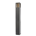 bollard lamp FACADO II 650MM TONED square E27 IP65, dark grey, mat dimmable