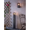 Deko-Light bollard lamp FACADO II 1000MM TONED square E27 IP65, dark grey, mat dimmable