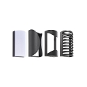 Deko-Light Outdoor LED wall luminaire GRUMIUM RUND, IP54, 10W 3000K 730lm 138°, die-cast aluminum, dark grey