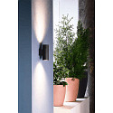 Gevelspot ACHERNAR UP & DOWN 2-vlams, cilindrisch, met lamphouder GU10 IP65, antraciet
