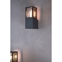 Deko-Light outdoor wall luminaire FACADO II SQAURE TONED square E27 IP65, dark grey, mat dimmable