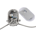 Armatuur voor vochtige ruimten SOTANO IP54 ovaal, CCT Switch, slagvast, schakelbaar, multipower IP54, grijs 