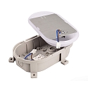 Armatuur voor vochtige ruimten SOTANO IP54 ovaal, CCT Switch, slagvast, schakelbaar, multipower IP54, grijs 