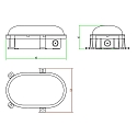 Deko-Light Armatuur voor vochtige ruimten SOTANO IP54 ovaal, CCT Switch, slagvast, schakelbaar, multipower IP54, zwart 