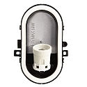 Deko-Light Wand- en plafondarmatuur SOTANO RETRO ovaal E27 IP44, zwart dimbaar