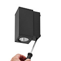 Deko-Light facade spotlight SHORELINE PRO LED SQUARE 70 DOWN 1 flame, square, CCT Switch IP65, dark grey dimmable
