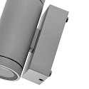 Deko-Light facade spotlight SHORELINE PRO GU10 ROUND UP&DOWN 2 flames, cylindrical, with lamp socket GU10 IP65, light grey