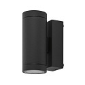 facade spotlight SHORELINE PRO GU10 ROUND UP&DOWN 2 flames, cylindrical, with lamp socket GU10 IP65, dark grey