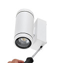 Deko-Light facade spotlight SHORELINE PRO GU10 ROUND UP&DOWN 2 flames, cylindrical, with lamp socket GU10 IP65, white