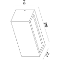Deko-Light Wandarmatuur voor buitenshuis RILONGO UP&DOWN E27 IP54, grijs