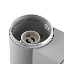 Deko-Light Gevelspot ACHERNAR DOWN 1-vlams, cilindrisch, met lamphouder GU10 IP65, lichtgrijs