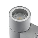 Deko-Light Gevelspot ACHERNAR DOWN 1-vlams, cilindrisch, met lamphouder GU10 IP65, lichtgrijs
