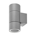 Gevelspot ACHERNAR UP & DOWN 2-vlams, cilindrisch, met lamphouder GU10 IP65, lichtgrijs