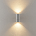 Deko-Light Gevelspot ACHERNAR UP & DOWN 2-vlams, cilindrisch, met lamphouder GU10 IP65, lichtgrijs