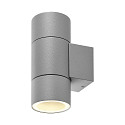 Deko-Light Gevelspot ACHERNAR UP & DOWN 2-vlams, cilindrisch, met lamphouder GU10 IP65, lichtgrijs