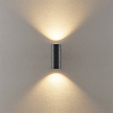 Deko-Light Gevelspot ACHERNAR UP & DOWN 2-vlams, cilindrisch, met lamphouder GU10 IP65, donkergrijs
