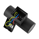 Deko-Light Gevelspot ACHERNAR UP & DOWN 2-vlams, cilindrisch, met lamphouder GU10 IP65, donkergrijs