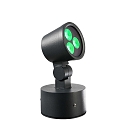 Deko-Light Outdoor LED spot 8W RGBW, IP65, 24V DC, RGB + 3000K 389lm 20�, die-cast aluminum, black grey