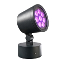 Deko-Light Outdoor LED spot 25W RGBW, IP65, 24V DC, RGB + 3000K 1140lm 20�, die-cast aluminum, black grey
