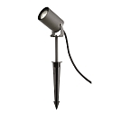 Lamp met grondpen SPIKY 60MM cilindrisch, lang, instelbaar GU10 IP65 / IP44, donkergrijs dimbaar