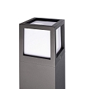 Deko-Light energy column FACADO SOCKET 65 2-fold, short, with lighting, switchable E27 IP54, dark grey 