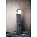 Deko-Light energy column FACADO SOCKET 65 2-fold, short, with lighting, switchable E27 IP54, dark grey 