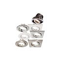 Frame for recessed LED ceiling luminaire LESATH ROUND, brushed aluminum, die-cast aluminum, IP20